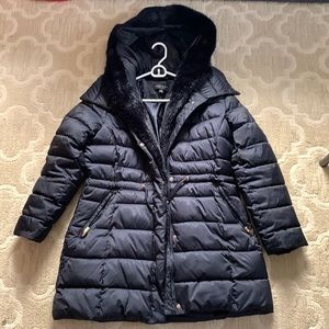 Navy Blue Puff Winter Jacket